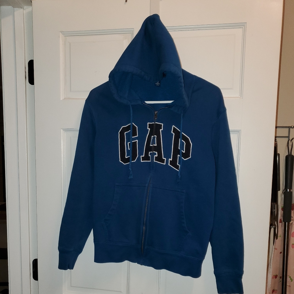 Gap Mens Small Zip Up Blue Hoodie Jacket Small